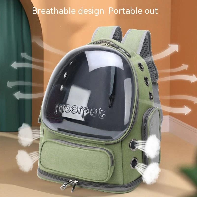Draagbare Ademende Space Pet Cabin Rugzak voor Huisdieren Outdoor Avonturen Comfortabel en Veilig Reizen met je Dier — foto 2