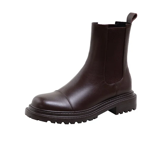 Title 6, Korean Style Simple Platform Martin Boots for w...