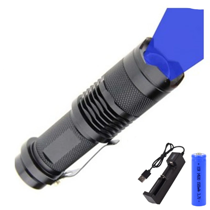 Title 6, Mini Strong Light Flashlight Red White Green Bl...