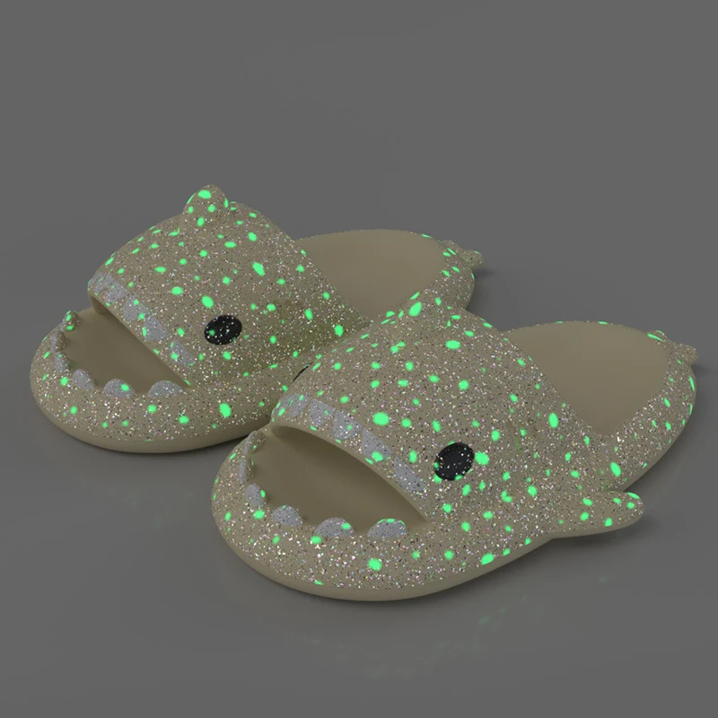 Title 10, Shark Slippers with Starry Night Light Design B...