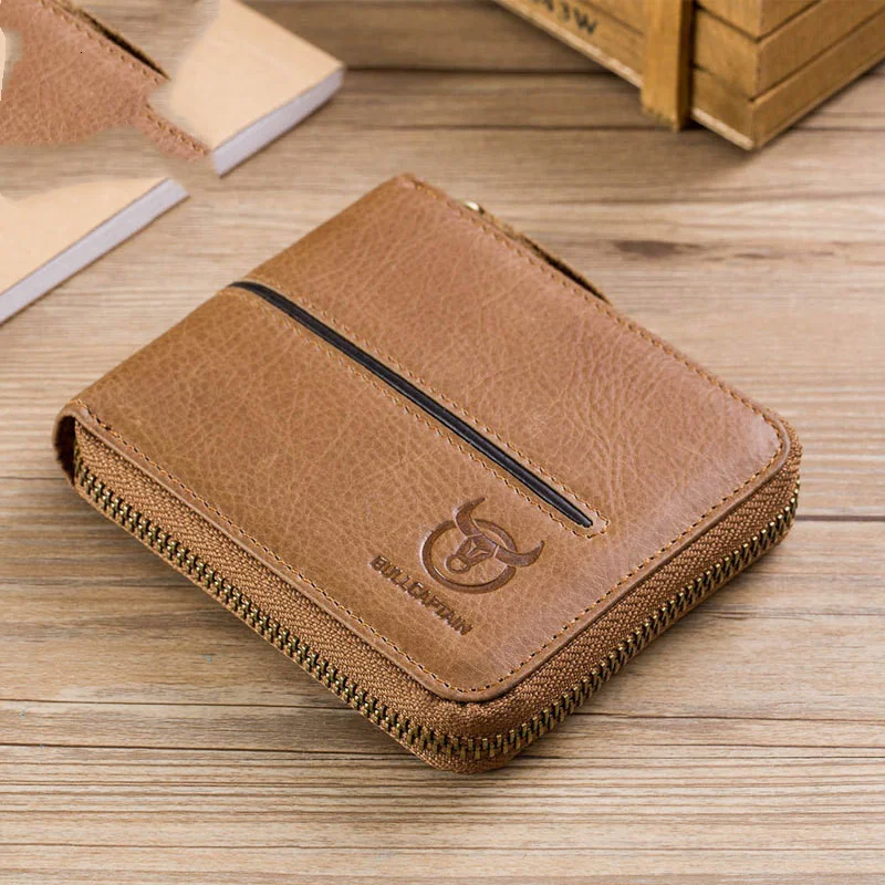 Genuine Leather Men's Horizontal Multi-Card Zipper Wallet – Stylish Organization for Cards and Cash, Secure Design — photo 4