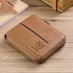 Genuine Leather Men's Horizontal Multi-Card Zipper Wallet – Stylish Organization for Cards and Cash, Secure Design — photo 4