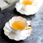 Hand-painted gold-rimmed coffee mug, the perfect vessel for enjoying your morning coffee in elegant style and adding a t — photo 3