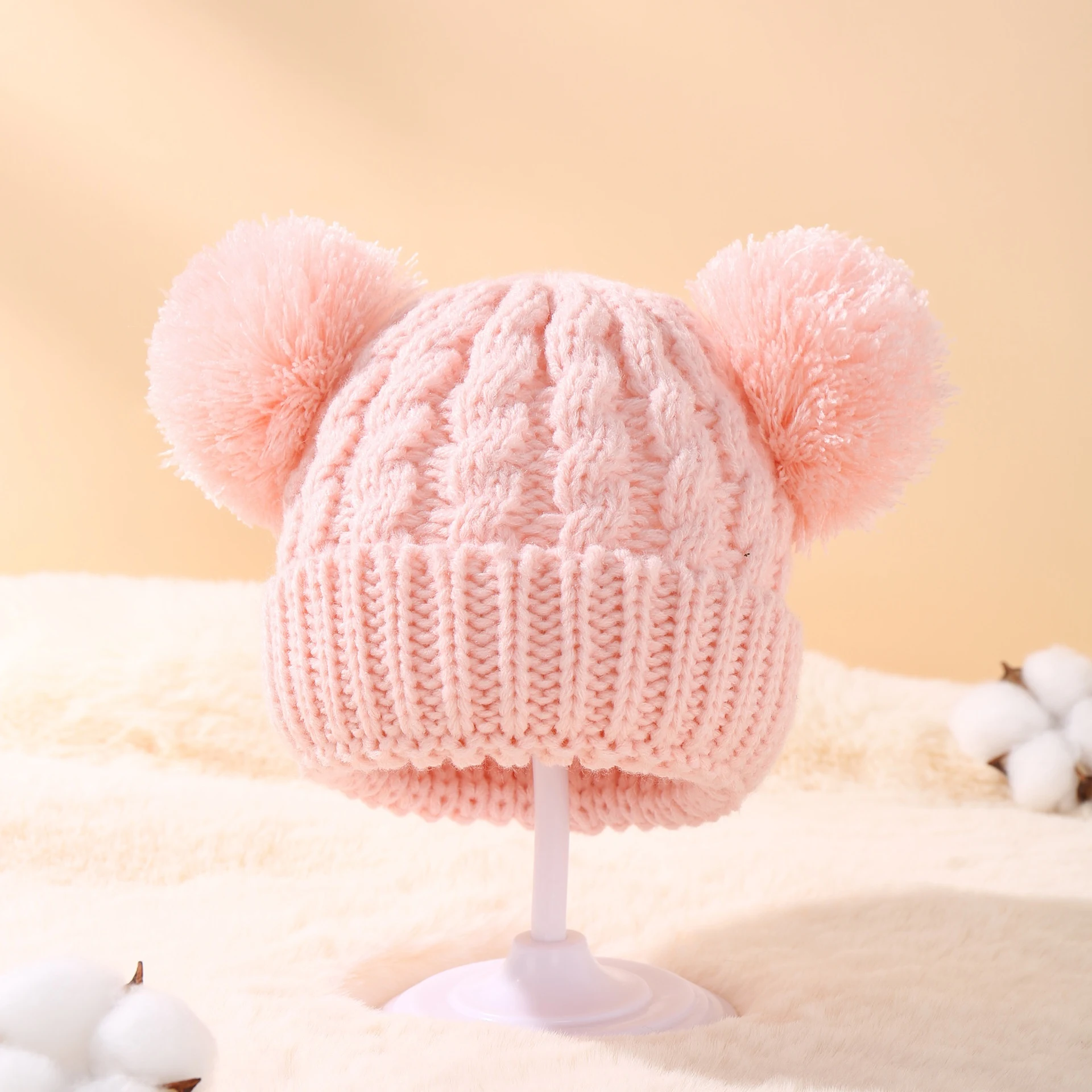 Title 9, Gorro infantil de lã torcida com cores sólidas ...