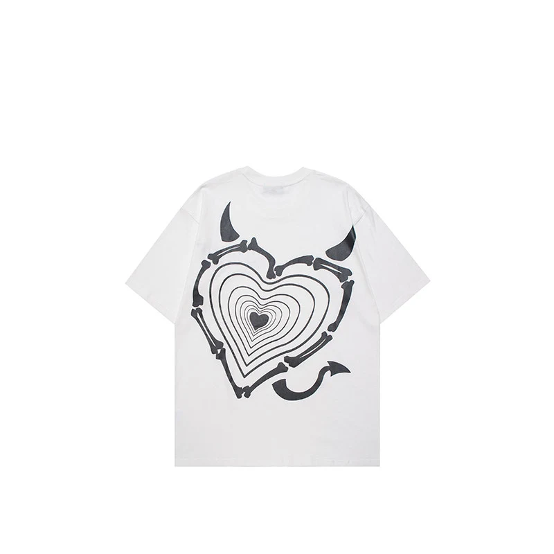 Title 6, Dark Wind Letter Love Print Loose Short-sleeved...