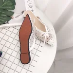 Women's Lace Screen Gauze Pointed Flat Sandals – Comfortable and stylish flat sandals for women, perfect for summer and — photo 2