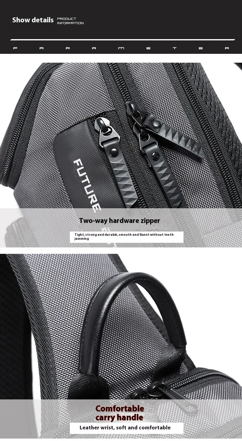 Title 3, Mens Fashion Casual Shoulder Bag Oblique Desig...