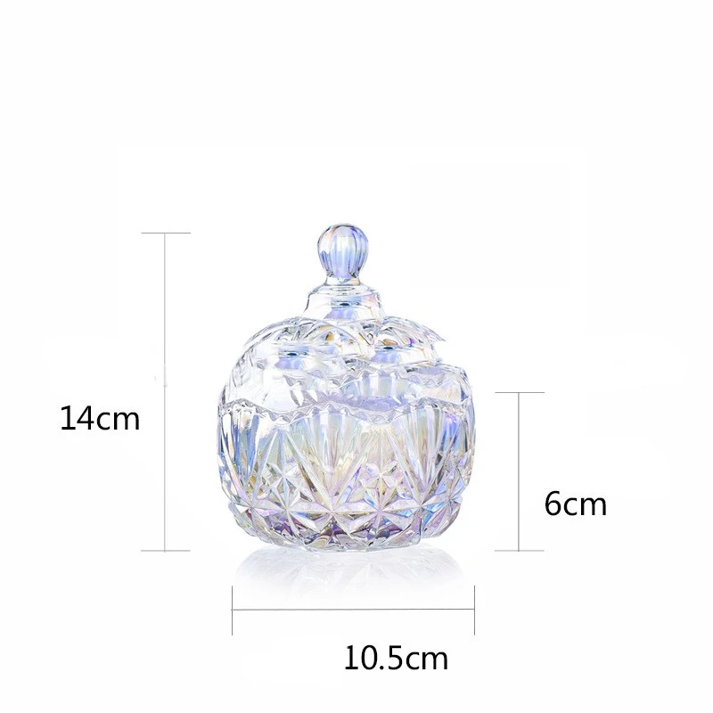 Title 4, Clear Glass Crown Full Sky Star Style Storage J...