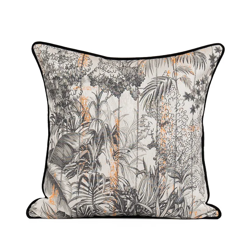 Capa de almofada para sofá de sala American Home, jacquard misto, transforme sua sala com estilo e conforto. Decore fácil e rapidamente. — foto 2