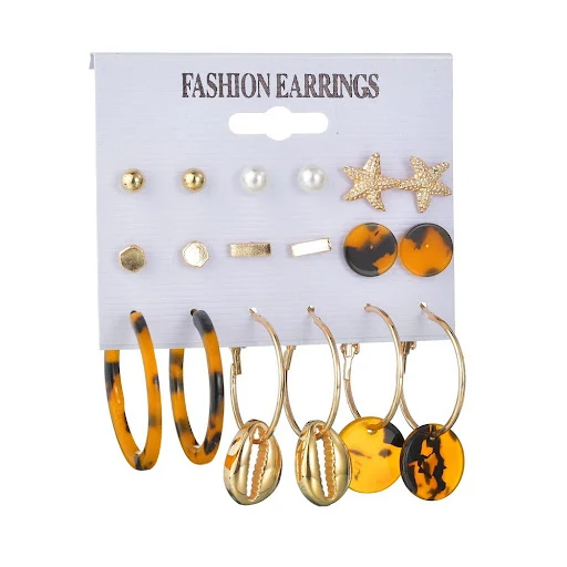 Title 1, Conjunto de Brincos Femininos com Tassel e Péro...