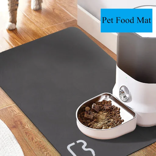 New Waterproof Pet Mat For Dog Cat Solid Color Quick Dry Pet Food Pad Pet Bowl Drinking Mat Dog Feeding Placemat Easy Wa — photo 1