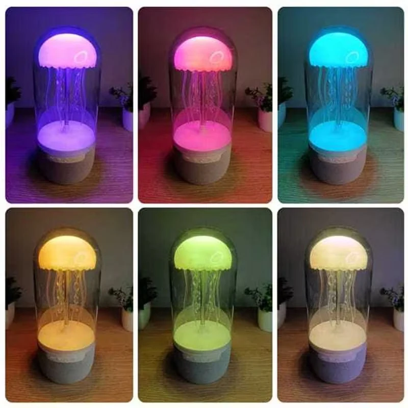 3 in 1 Creative Colorful Jellyfish Lamp Bluetooth Speaker Ellyfish Speaker with Lights for Home Office. Enjoy the sound — photo 1