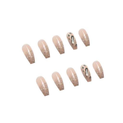 Title 6, Removable Fake Nail Wear with Adhesive Patch, A...
