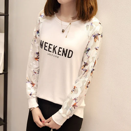 Title 5, New Korean version of wild long sleeves for wom...