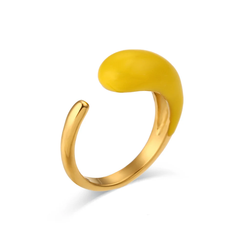 Anel Brilhante com Design de Gota de Água com Interesse Especial. Um acessório elegante e sofisticado para um visual marcante e único. — foto 3