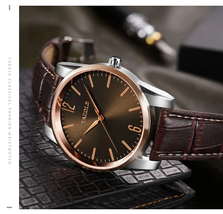 Title 6, Reloj de cuarzo con cinturón de moda para hombr...