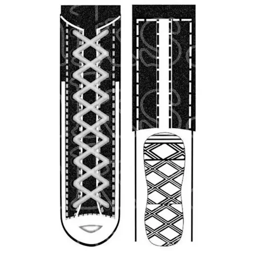 Title 10, Fashion Canvas Shoes Graphic Print Socks