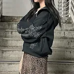 Felpa con cappuccio Y2g stampata in stile dark europeo e americano. Perfetta per un look alla moda e un abbigliamento street style unico. — foto 3