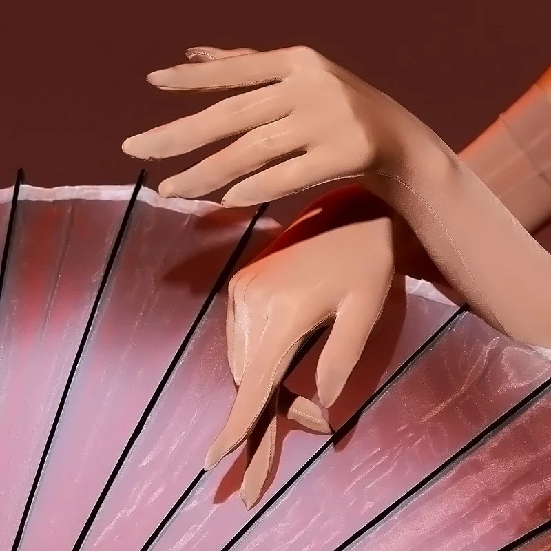 Title 3, Ultra-thin Silky Five-finger Stocking Gloves of...