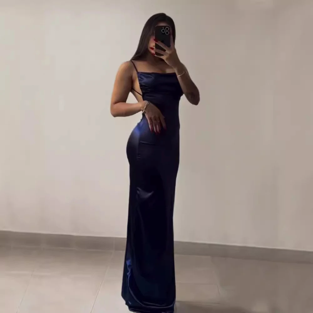 Summer High-grade Y2g Sexy Backless Spaghetti Straps Hot Girl Dress — photo 1