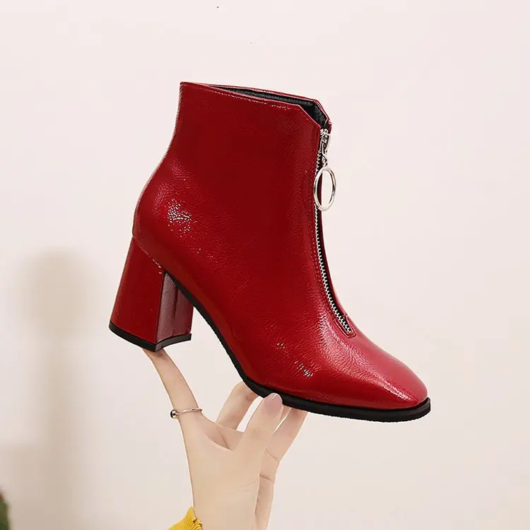 Title 7, Botas Martin de salto grosso para outono e inve...