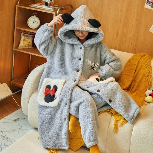 Title 5, Pijama de vellón de coral más ropa de casa de f...