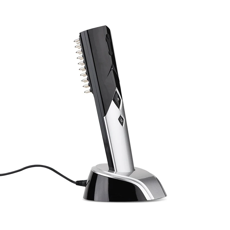 Pettine per la cura dei capelli a vibrazione con infrarossi lontani. Stimola il cuoio capelluto, riduce l'effetto crespo e dona capelli sani e lucenti. — foto 6