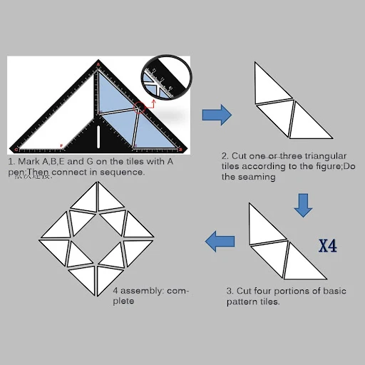 Title 6, Régua triangular multifuncional para ralos de p...