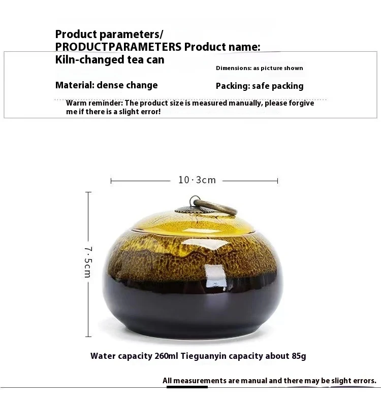 Title 1, Kiln Transmutation Ceramic Tea Can Wake Up Port...