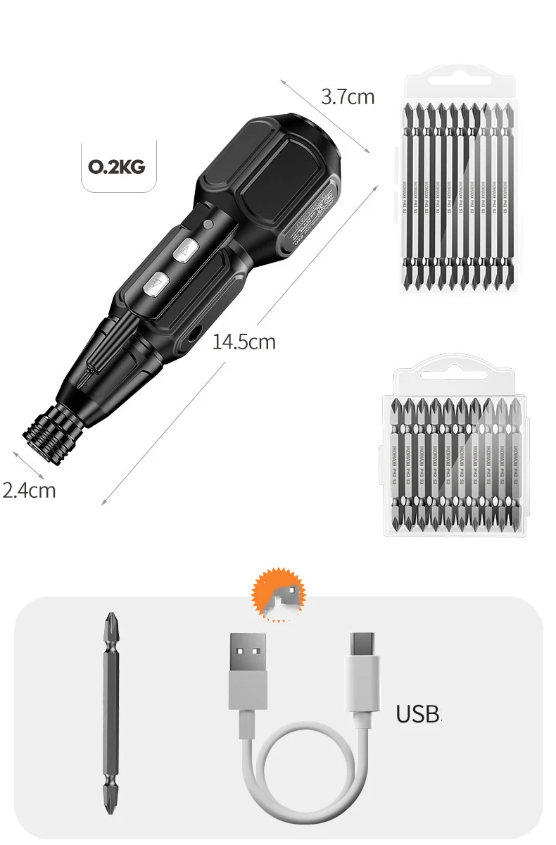 Title 9, Cordless Automatic Screwdriver Hand Drill for e...
