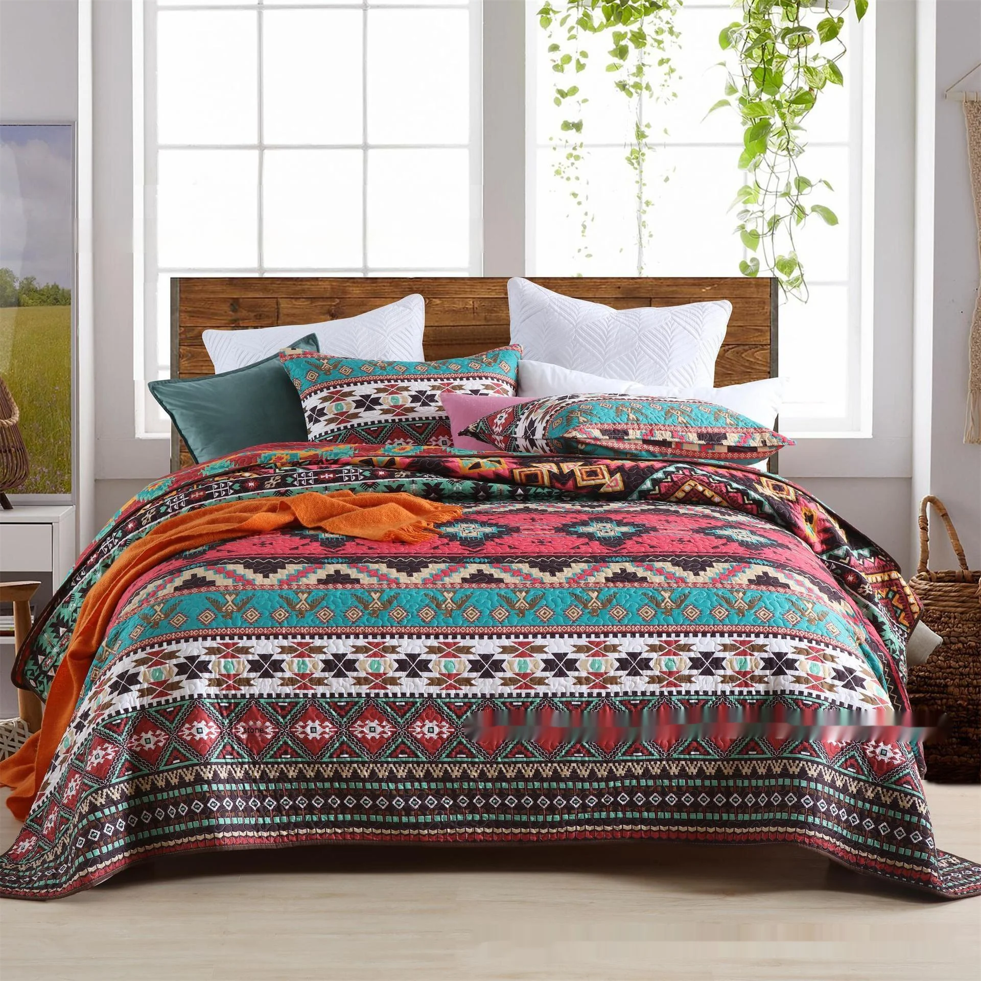 Brushed Fabric Quilted Bed Cover High Quality Polyester Cotton Three-piece Set Enhance Comfort and Style in Your Bedroom — photo 10