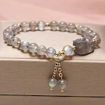 Pulseira Cauda de Peixe com Pérolas Naturais de Água Doce e Quartzo Morango, Design Exclusivo, Elegância e Sofisticação, Joia Feminina. — foto 43