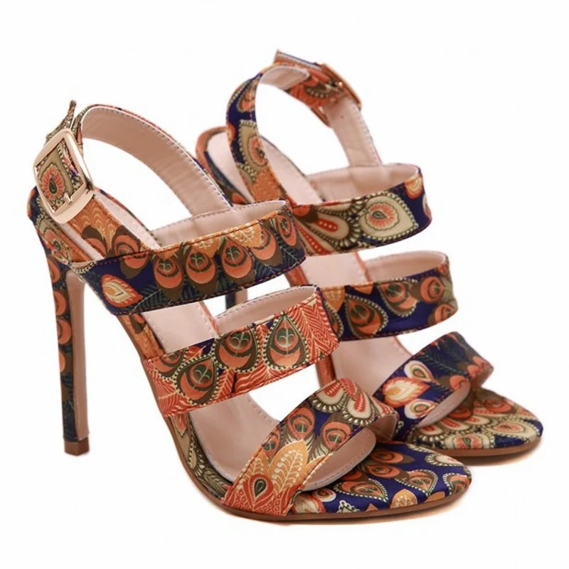 Title 5, Sandalias de mujer con hebilla y boca de pez, e...