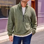 Suéter masculino de manga longa com casaco felpudo, perfeito para o inverno, aquecimento e conforto, ideal para uso diário ou ocasiões especiais. — foto 2