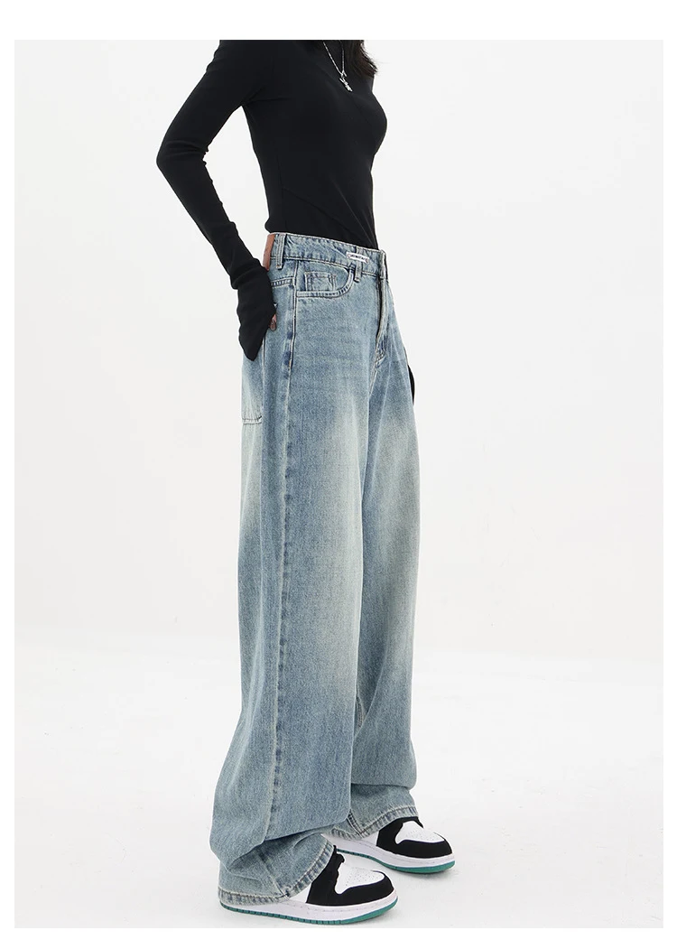 Women's Wide-leg Jeans Loose High Waist Straight Pants. Comfortable and stylish everyday wear. Find your perfect fit for — photo 1