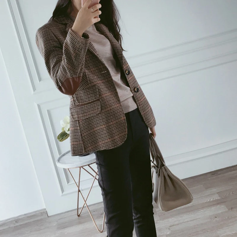Title 4, Womens wool plaid small suit jacket Stay warm ...