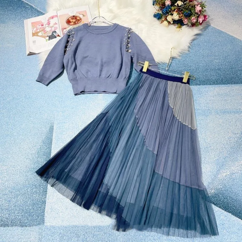 Title 3, Conjunto de falda de malla con panel superior p...