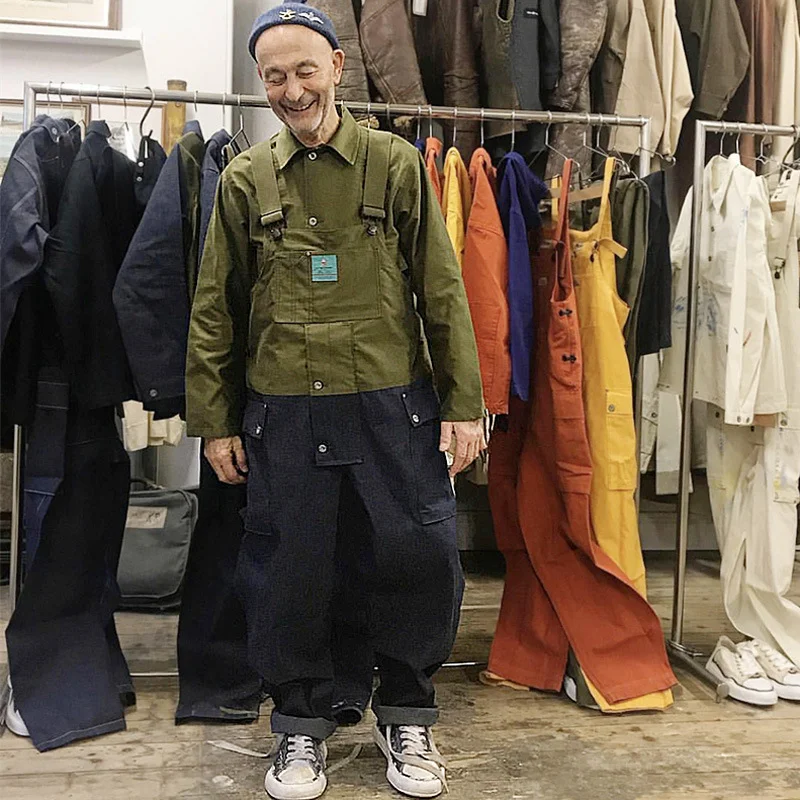 Title 10, Mens Colorblock Workwear Bib Daddy Pants, dura...
