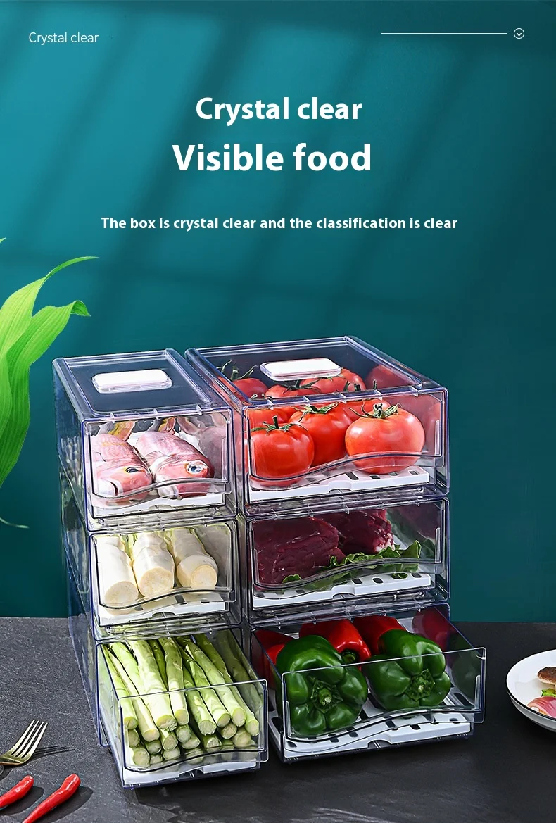 Title 6, Refrigerator storage box drawer crisper keeps f...