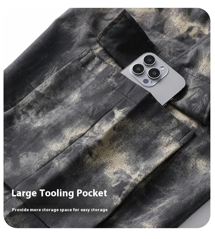 Pantaloni Quinti Uomo Estate Tie-dye Nuovi Abiti da Lavoro Semplici Comodi e Freschi Ideali per un Look Casual e Trendy in Estate — foto 9