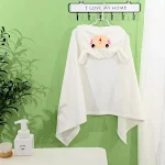 Kinderbadhanddoek cape baby met capuchon, cartoon badjas, sneldrogend, zacht en absorberend voor uw baby. — foto 3