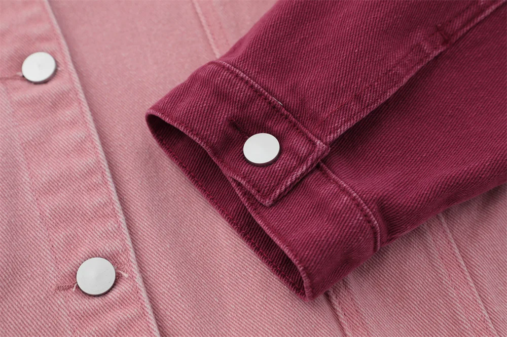 Title 11, Punk Trendy Color Matching Irregular Denim Clot...