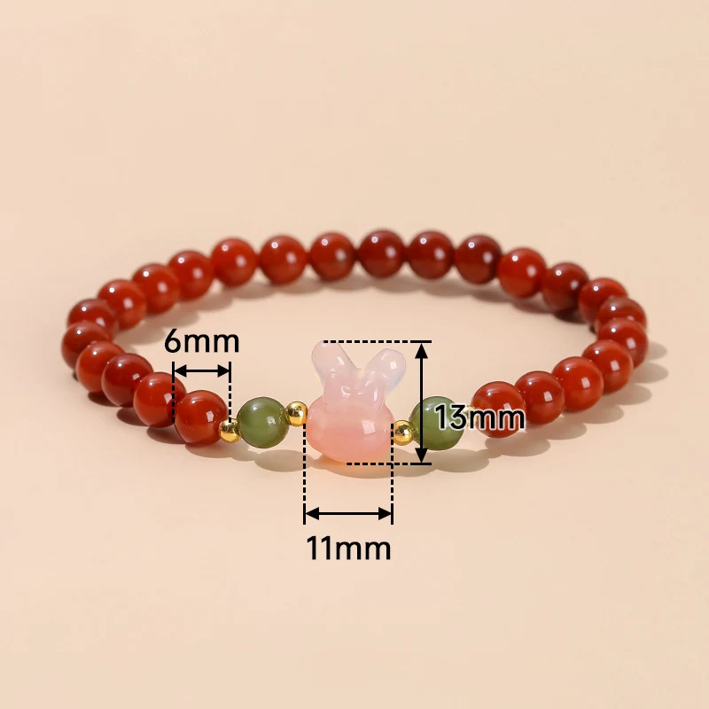 Pulseira de ágata e cristal simples para moda feminina, um acessório elegante e discreto. Complemente seu visual com esta joia versátil e fácil de usar. — foto 18