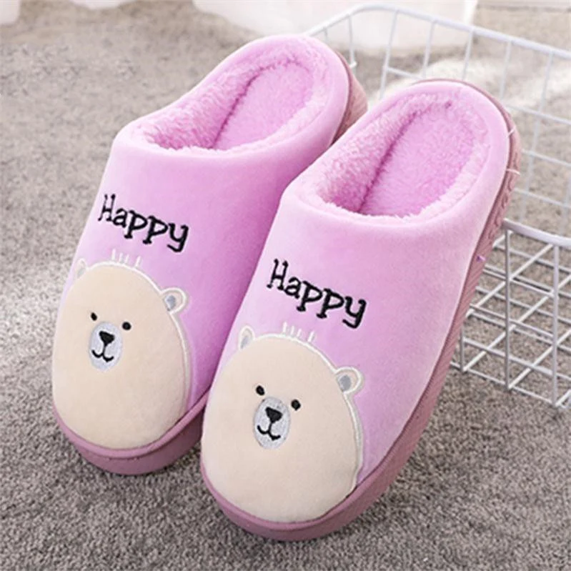 Chinelos de inverno de algodão para homens e mulheres, quentes e grossos, com veludo, sapatos de dormir, perfeitos para conforto e aquecimento. — foto 3