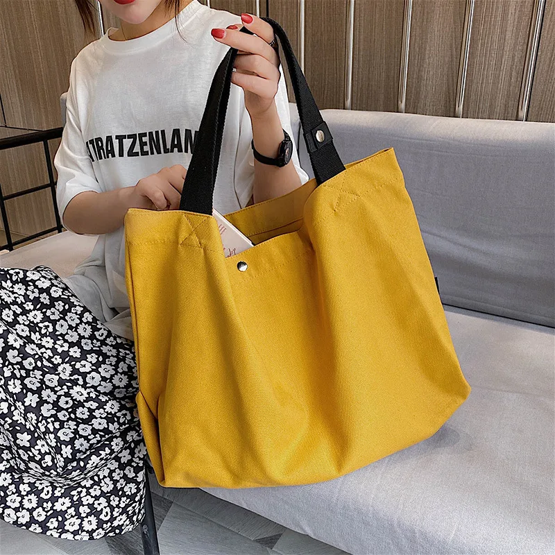 Bolsa Tote Feminina Lona Nova Moda. Ideal para uso diário, compras ou trabalho. Design moderno e espaçoso, perfeita para suas necessidades. — foto 5