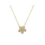 Colar Feminino de Flores Pequenas com Cinco Pétalas, um acessório delicado e charmoso. Ideal para uso diário ou presente. — foto 1