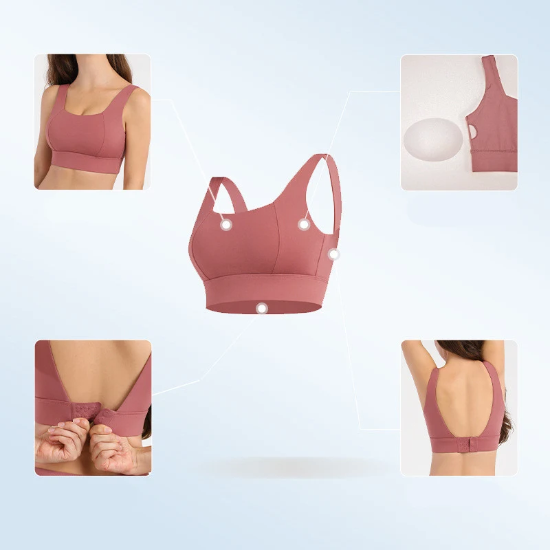 Sutiã de yoga esportivo europeu e americano com costas bonitas, à prova de choque, com efeito push-up, perfeito para corrida e fitness. — foto 2