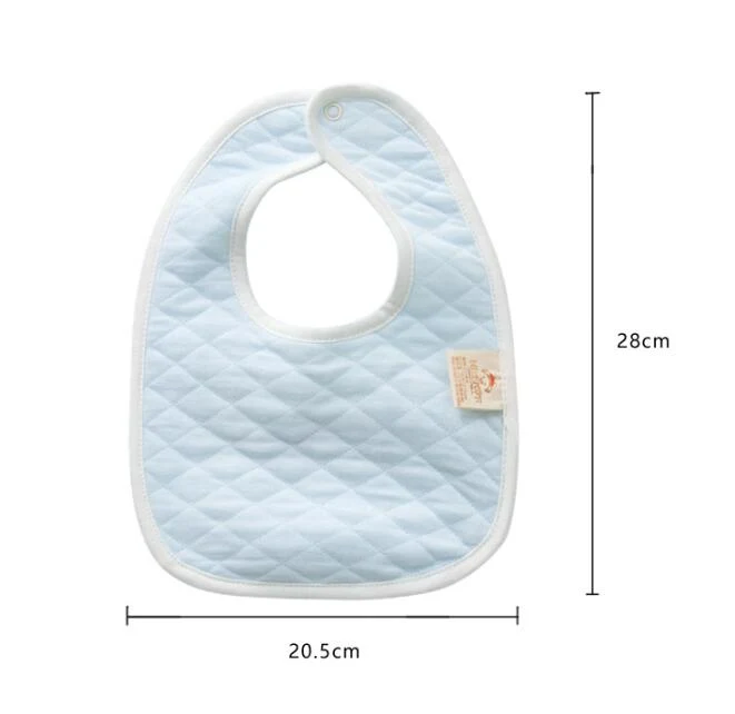 Babador de alimentação para recém-nascidos em algodão puro duplo espessado. Super macio, absorvente e protege a roupa do bebê. — foto 6