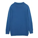 Men's Thickened Pullover Sheep Fur Sweater, Loose Round Neck, Solid Color. Warm, comfortable winter sweater for men, per — photo 1