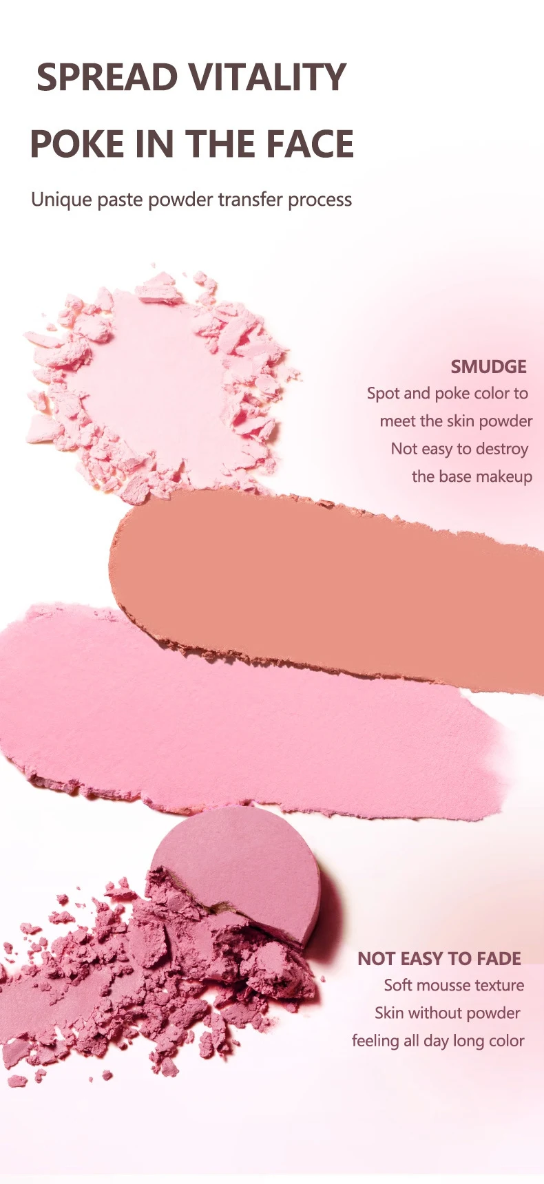 Title 8, Low saturation blush stick waterproof and sweat...